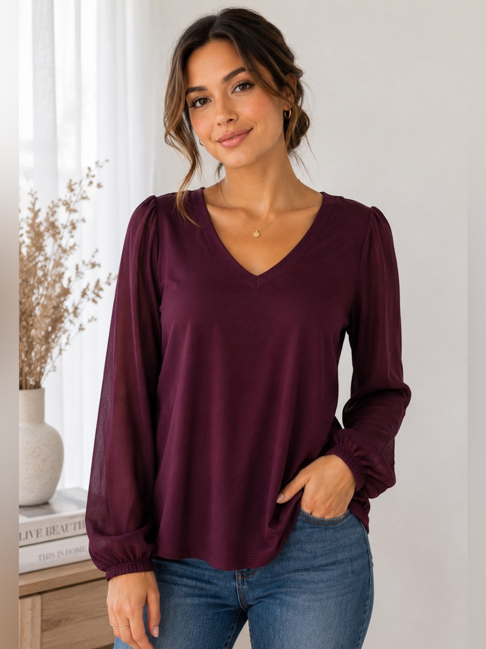 RyeGrass Women’s Long Sleeves Top Size L